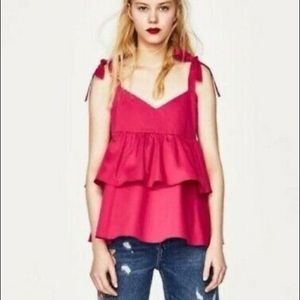 NWT Zara Trafaluc Tiered Top